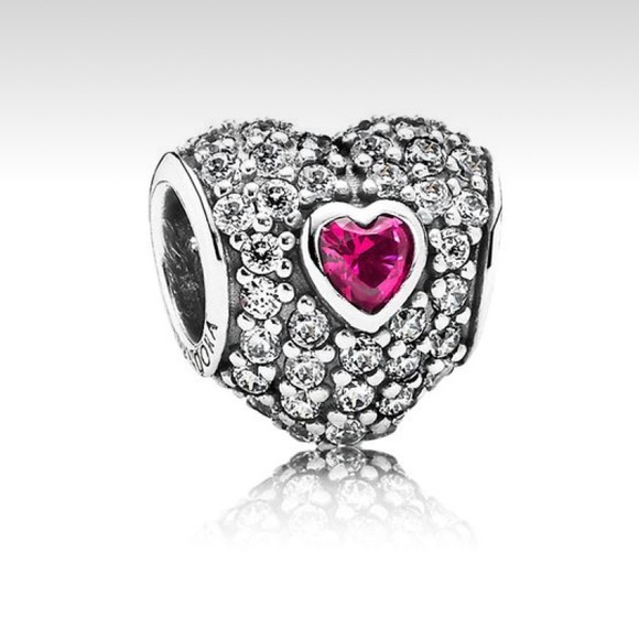 Pandora Heart shaped Pavé Charm Bracelet silver - Picture 15 of 16